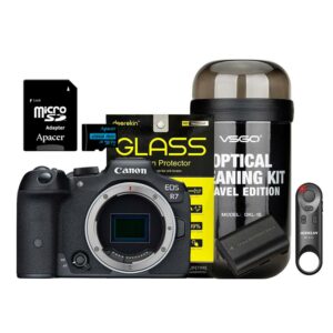 Canon EOS R7 + 鋼化貼 + 膠囊型清潔組 + 128G記憶卡 + 副廠電池 (公司貨)拆封鏡頭收購